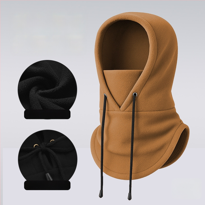 Dviračių veido kaukė su fliso įdėklu, poliesterio audinys, vėjo atspari, su raišteliu, unisex