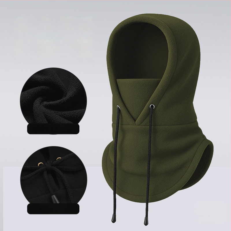 Dviračių veido kaukė su fliso įdėklu, poliesterio audinys, vėjo atspari, su raišteliu, unisex