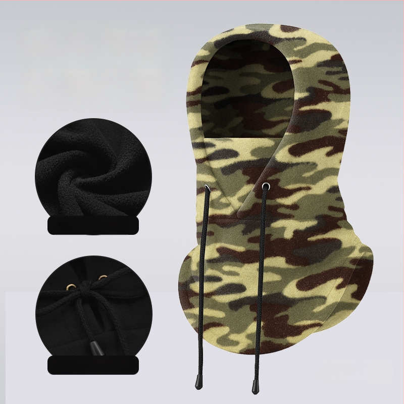 Dviračių veido kaukė su fliso įdėklu, poliesterio audinys, vėjo atspari, su raišteliu, unisex