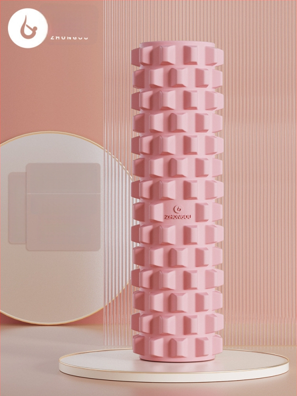 Jóga oszlop - masszázs hengert tömör habból izomlazításhoz, Wolftooth textúra