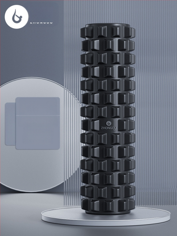 Jóga oszlop - masszázs hengert tömör habból izomlazításhoz, Wolftooth textúra