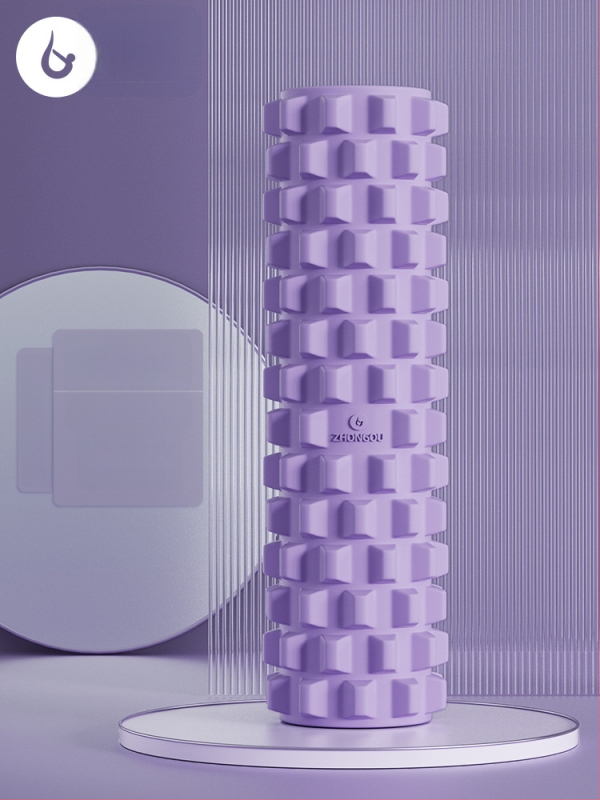 Jóga oszlop - masszázs hengert tömör habból izomlazításhoz, Wolftooth textúra