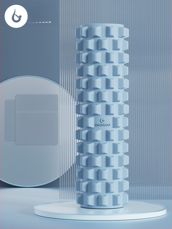 Jóga oszlop - masszázs hengert tömör habból izomlazításhoz, Wolftooth textúra