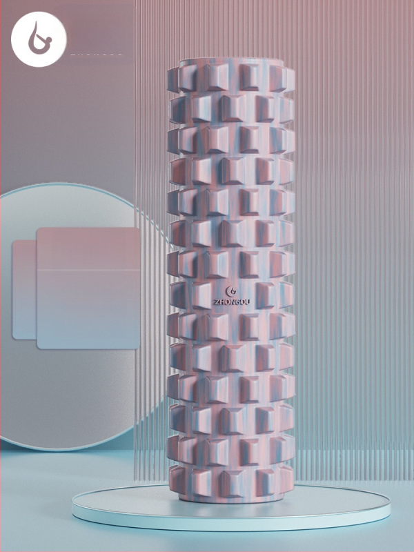 Jóga oszlop - masszázs hengert tömör habból izomlazításhoz, Wolftooth textúra