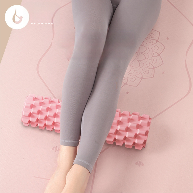 Jóga oszlop - masszázs hengert tömör habból izomlazításhoz, Wolftooth textúra