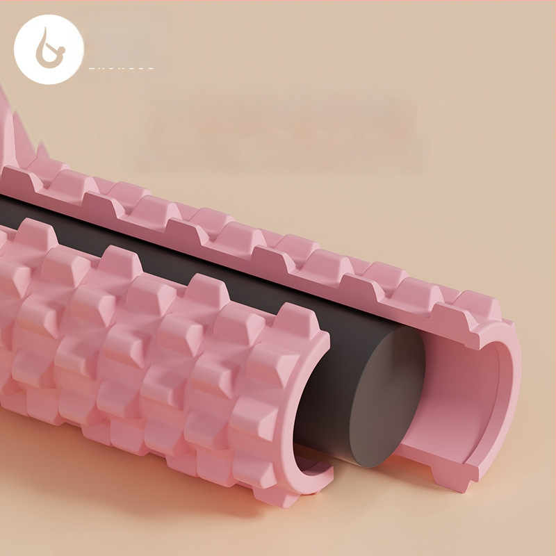 Jóga oszlop - masszázs hengert tömör habból izomlazításhoz, Wolftooth textúra
