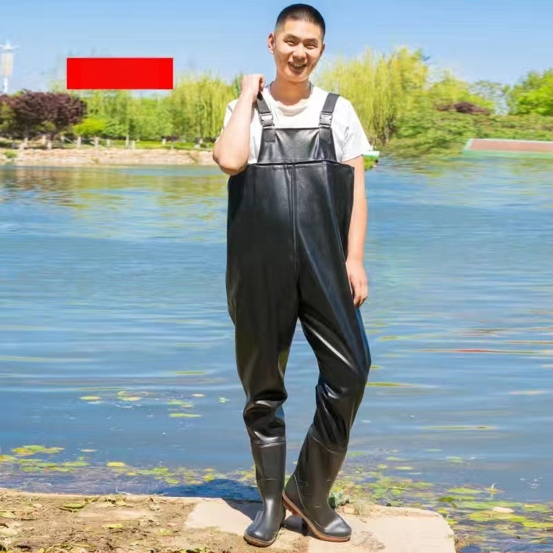 PVC žvejybos kelnės, atsparios dilimui, atsparios vandeniui, su 1 kišene su gaubteliu, prekinis ženklas Trustworthy beauty