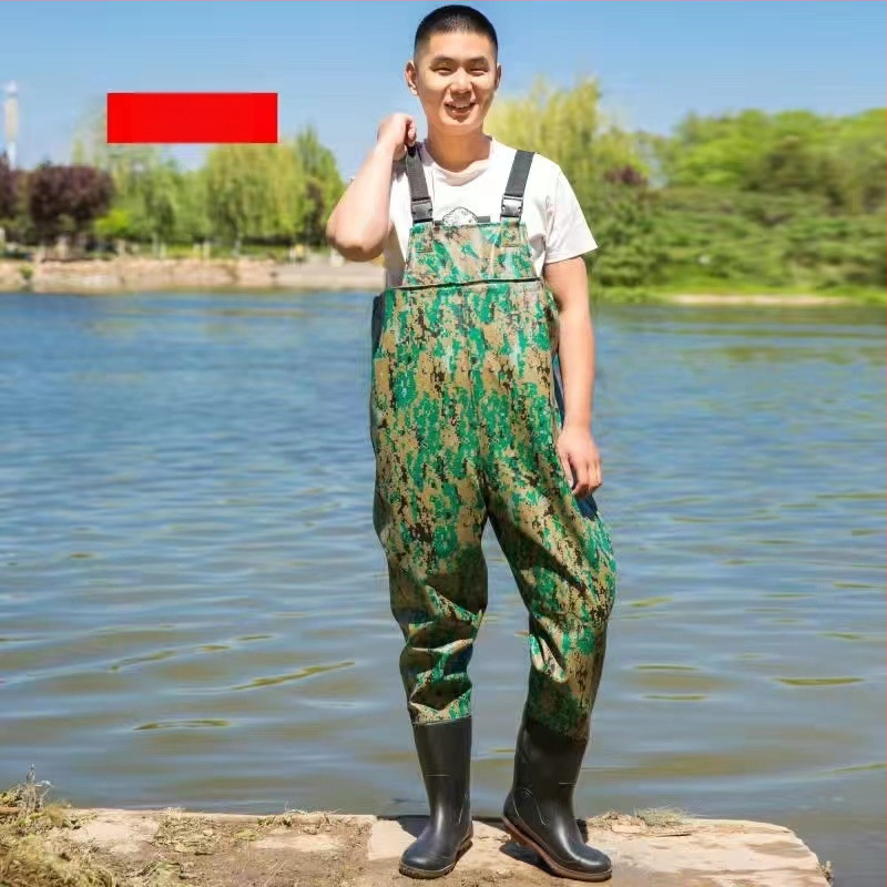 PVC žvejybos kelnės, atsparios dilimui, atsparios vandeniui, su 1 kišene su gaubteliu, prekinis ženklas Trustworthy beauty