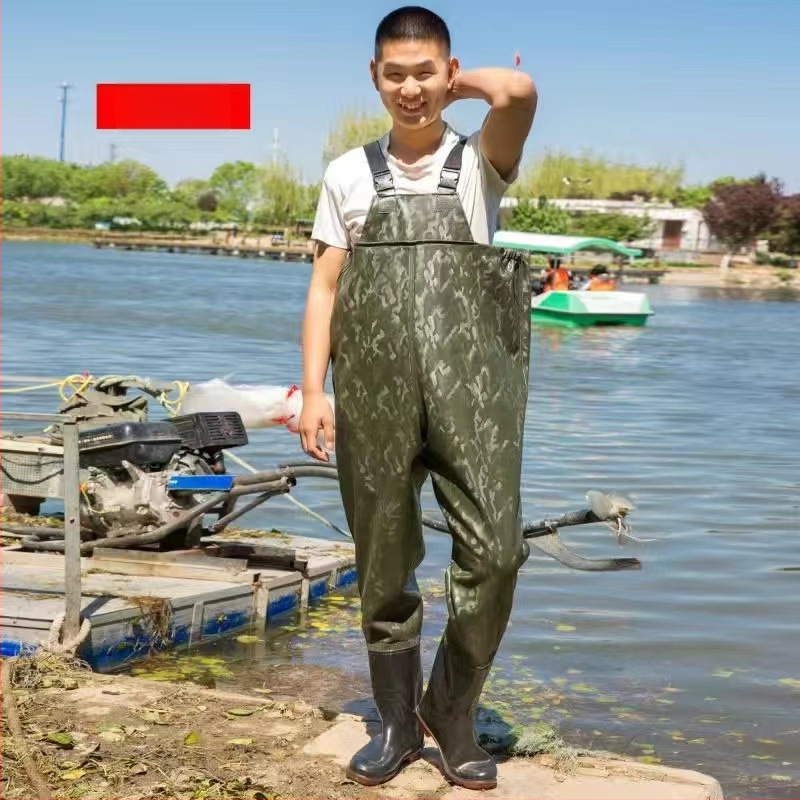 PVC žvejybos kelnės, atsparios dilimui, atsparios vandeniui, su 1 kišene su gaubteliu, prekinis ženklas Trustworthy beauty