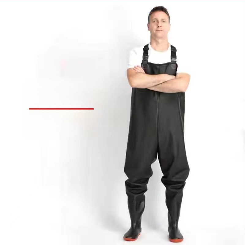 PVC žvejybos kelnės, atsparios dilimui, atsparios vandeniui, su 1 kišene su gaubteliu, prekinis ženklas Trustworthy beauty