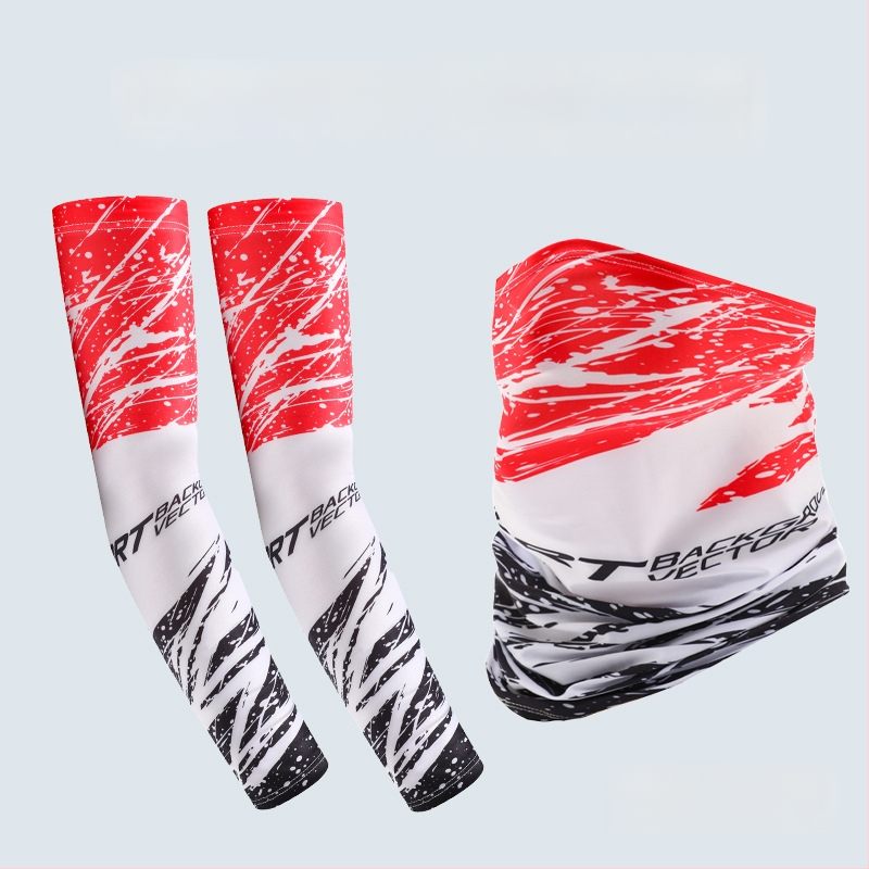 Nyári napvédő ujjvédő készlet maszk és karvédőkkel kerékpározáshoz és horgászathoz, légáteresztő, gyorsan száradó poliészter, kamuflázs, tavasz 2025