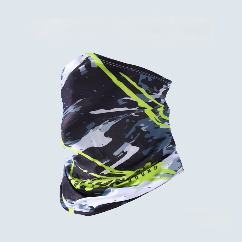 Nyári napvédő ujjvédő készlet maszk és karvédőkkel kerékpározáshoz és horgászathoz, légáteresztő, gyorsan száradó poliészter, kamuflázs, tavasz 2025