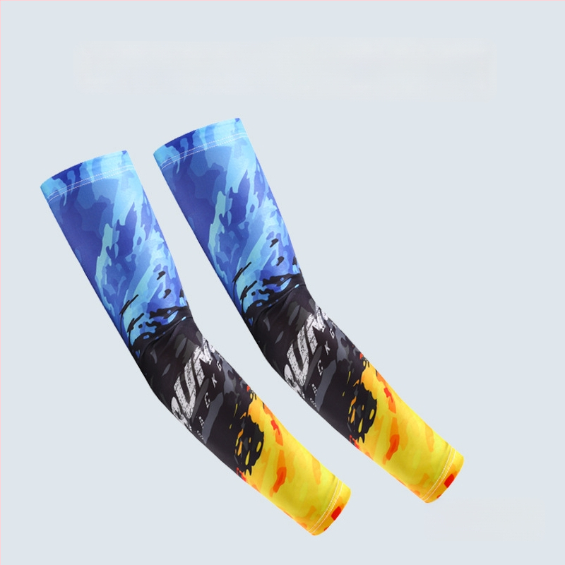 Nyári napvédő ujjvédő készlet maszk és karvédőkkel kerékpározáshoz és horgászathoz, légáteresztő, gyorsan száradó poliészter, kamuflázs, tavasz 2025