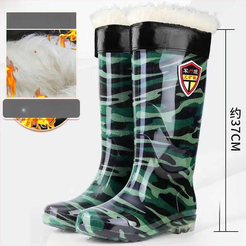 Meeste PVC vihmasaabad, kõrged, kummist tallaga, libisemiskindlad, veekindlad