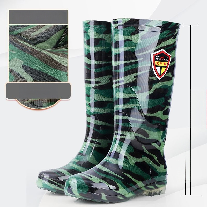 Meeste PVC vihmasaabad, kõrged, kummist tallaga, libisemiskindlad, veekindlad