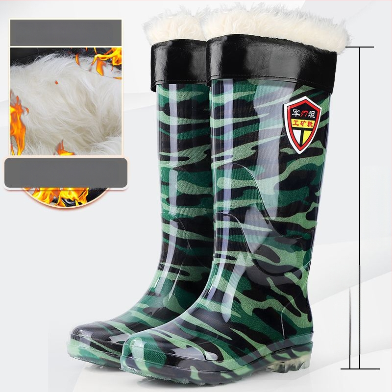 Meeste PVC vihmasaabad, kõrged, kummist tallaga, libisemiskindlad, veekindlad