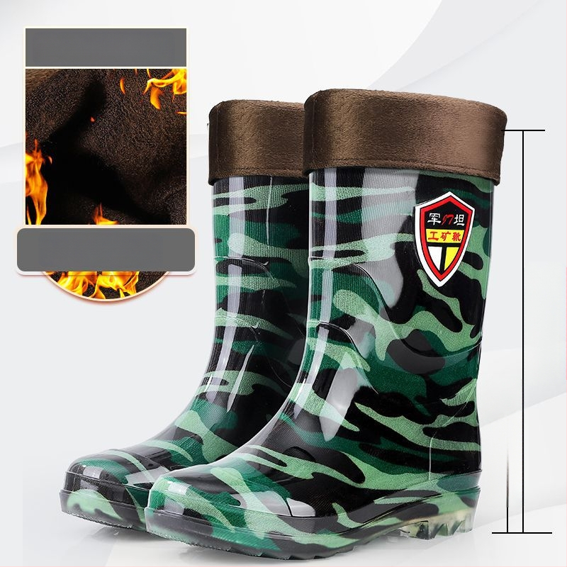 Meeste PVC vihmasaabad, kõrged, kummist tallaga, libisemiskindlad, veekindlad