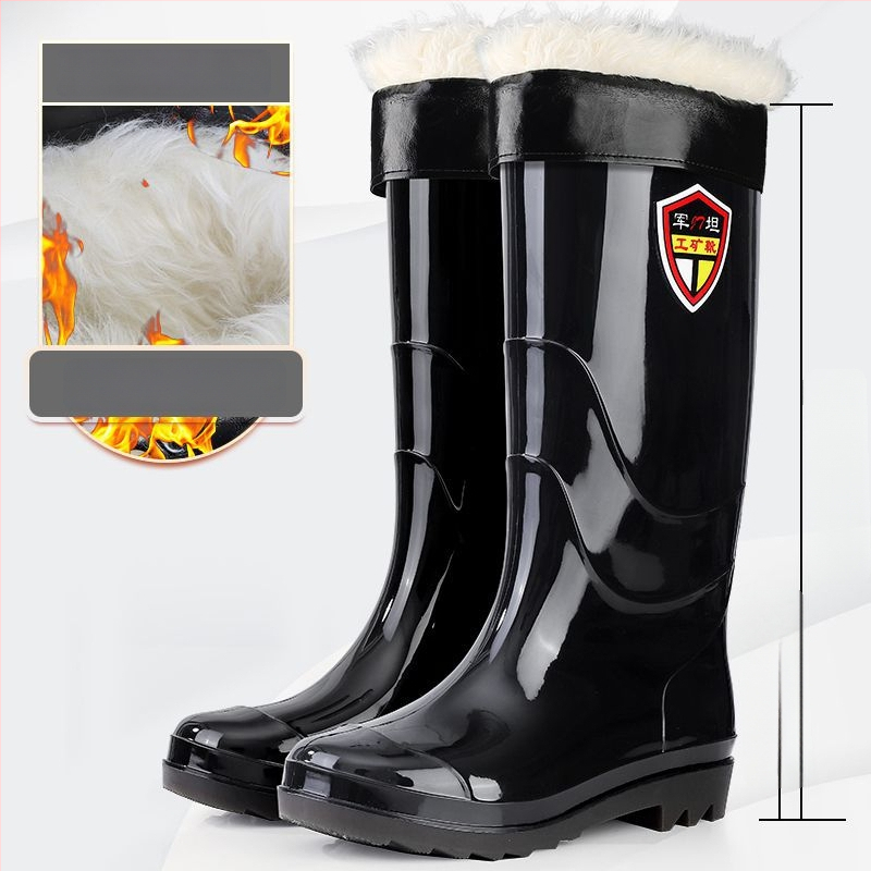Meeste PVC vihmasaabad, kõrged, kummist tallaga, libisemiskindlad, veekindlad