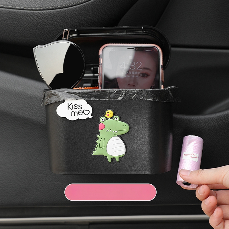 Automobilio vidinis pakabinamas šiukšlių dėžė – vandeniui atspari plastikinė laikymo dėžė (Medžiaga: plastikas; Vietos: automobilio durys; Naudojimas: pakabinamas; Suderinamumas: universalus)