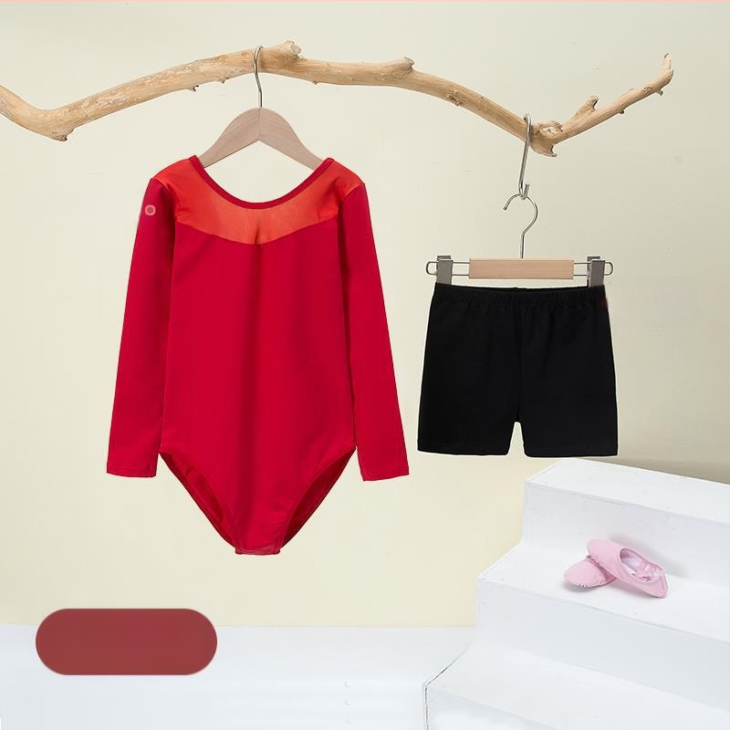 Vaikų baleto komplektas su ilgomis rankovėmis ir gauzės sijonu; audinys: 94% medvilnė + 6% elastanas; tinkamas mergaitėms iki 17 metų; scenos kostiumas