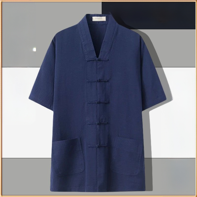 Set de robe taoiste pentru Tai Chi, cinci piese, material din in 100%, respirabil, marca Converge