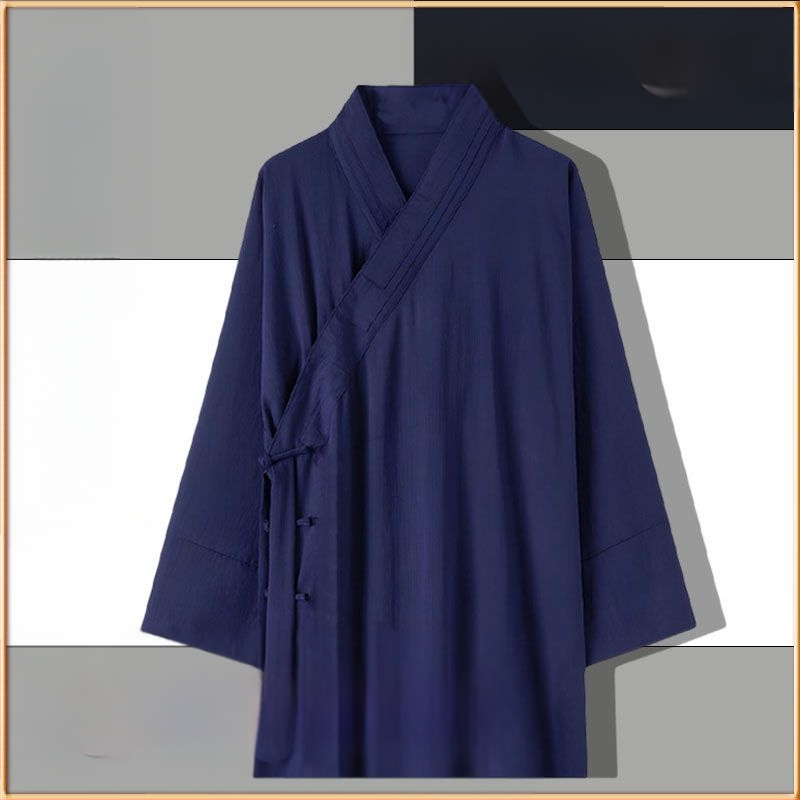 Set de robe taoiste pentru Tai Chi, cinci piese, material din in 100%, respirabil, marca Converge