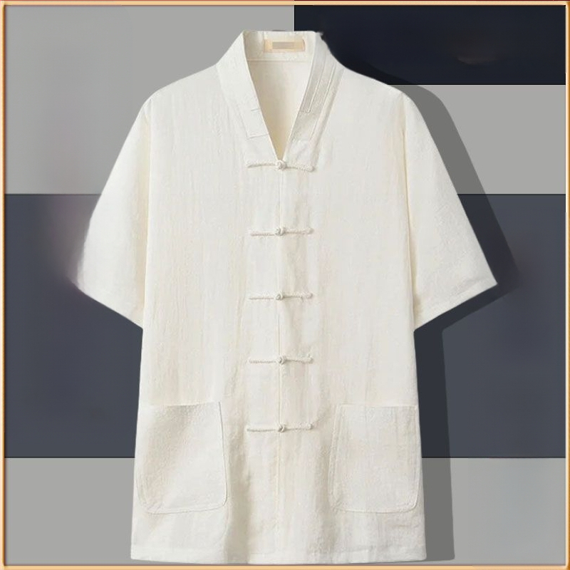 Set de robe taoiste pentru Tai Chi, cinci piese, material din in 100%, respirabil, marca Converge