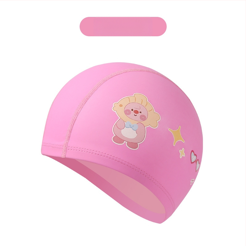 Dječja PU kapa za plivanje s uzorkom životinja – udoban labav kroj, pogodna za plivanje i vodene igre