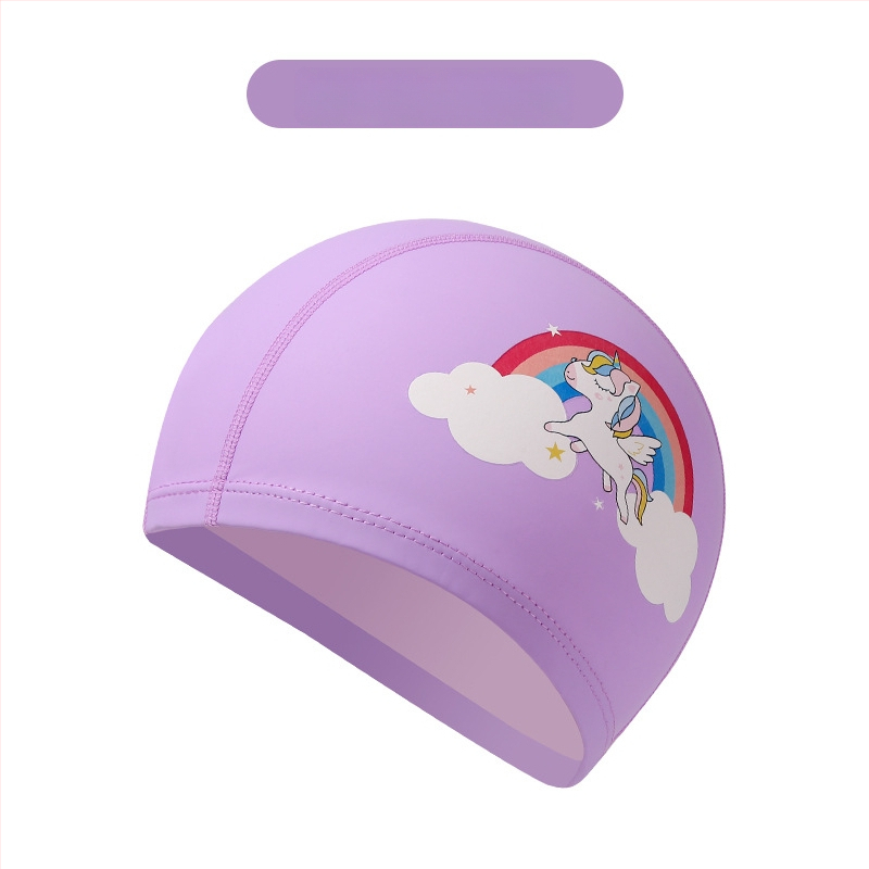 Dječja PU kapa za plivanje s uzorkom životinja – udoban labav kroj, pogodna za plivanje i vodene igre