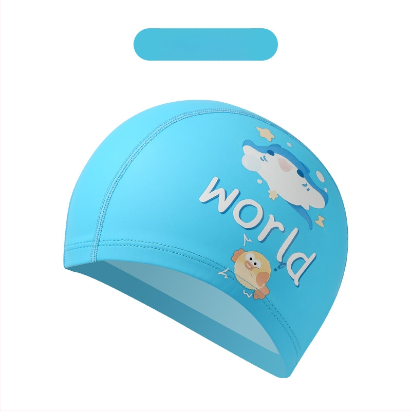 Dječja PU kapa za plivanje s uzorkom životinja – udoban labav kroj, pogodna za plivanje i vodene igre