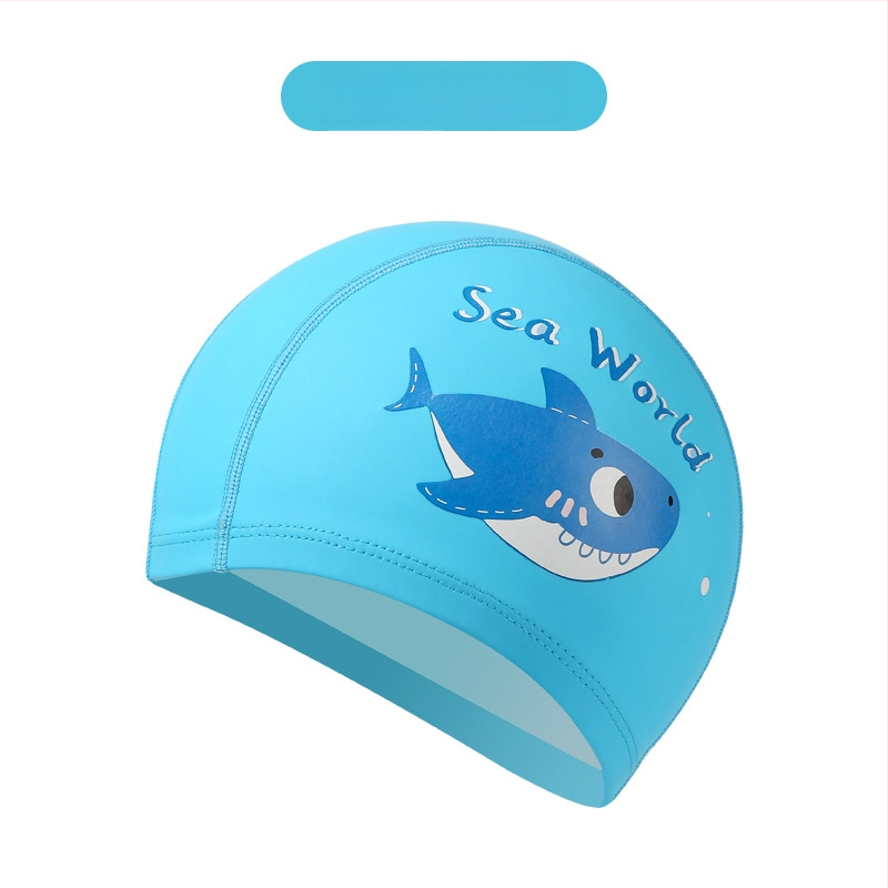 Dječja PU kapa za plivanje s uzorkom životinja – udoban labav kroj, pogodna za plivanje i vodene igre