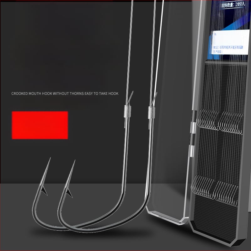 Kuke za ribolov s dvostrukim podlinijskim udicama, bodlje, 20 kom, duljina užeta 70 cm