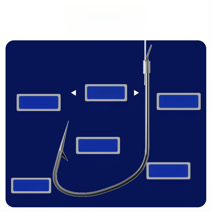 Kuke za ribolov s dvostrukim podlinijskim udicama, bodlje, 20 kom, duljina užeta 70 cm