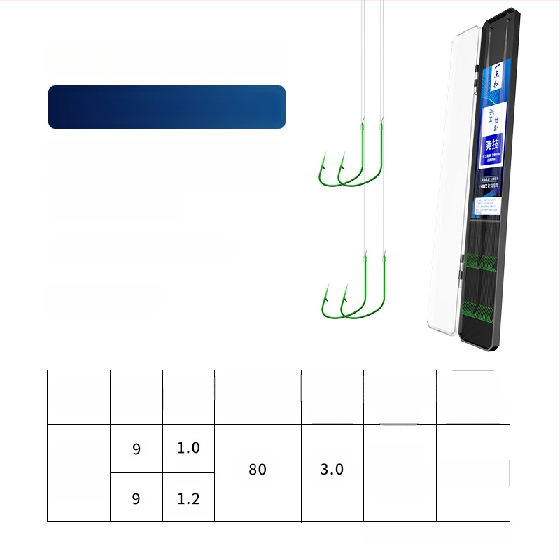 Kuke za ribolov s dvostrukim podlinijskim udicama, bodlje, 20 kom, duljina užeta 70 cm