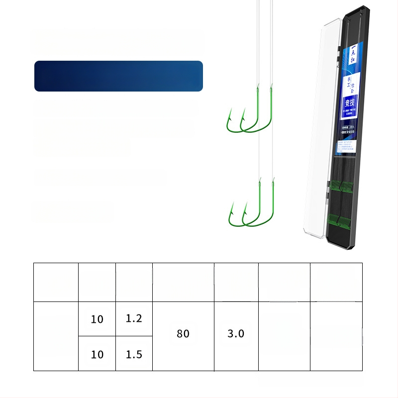 Kuke za ribolov s dvostrukim podlinijskim udicama, bodlje, 20 kom, duljina užeta 70 cm