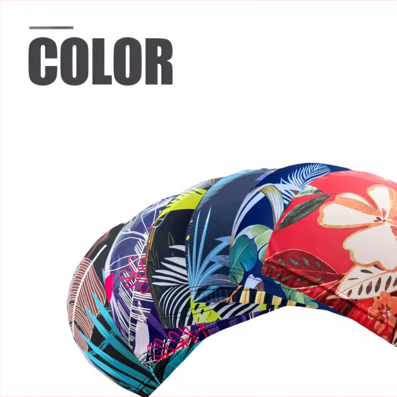 Peldēšanas cepure no poliestera ar drukas rakstu, unisex, pieaugušajiem (Poliesteris • Druka • Pieaugušie • Unisex)