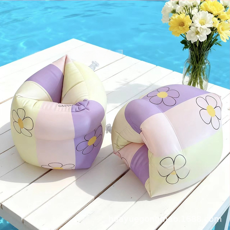 Bērnu peldēšanas gredzens uz rokas ar karikatūru drukāšanu, videi draudzīgs PVC, 0.21 mm biezums, manuāla piepumpēšana