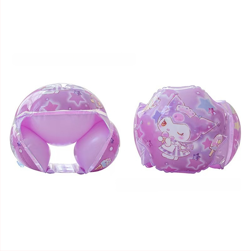 Bērnu peldēšanas gredzens uz rokas ar karikatūru drukāšanu, videi draudzīgs PVC, 0.21 mm biezums, manuāla piepumpēšana