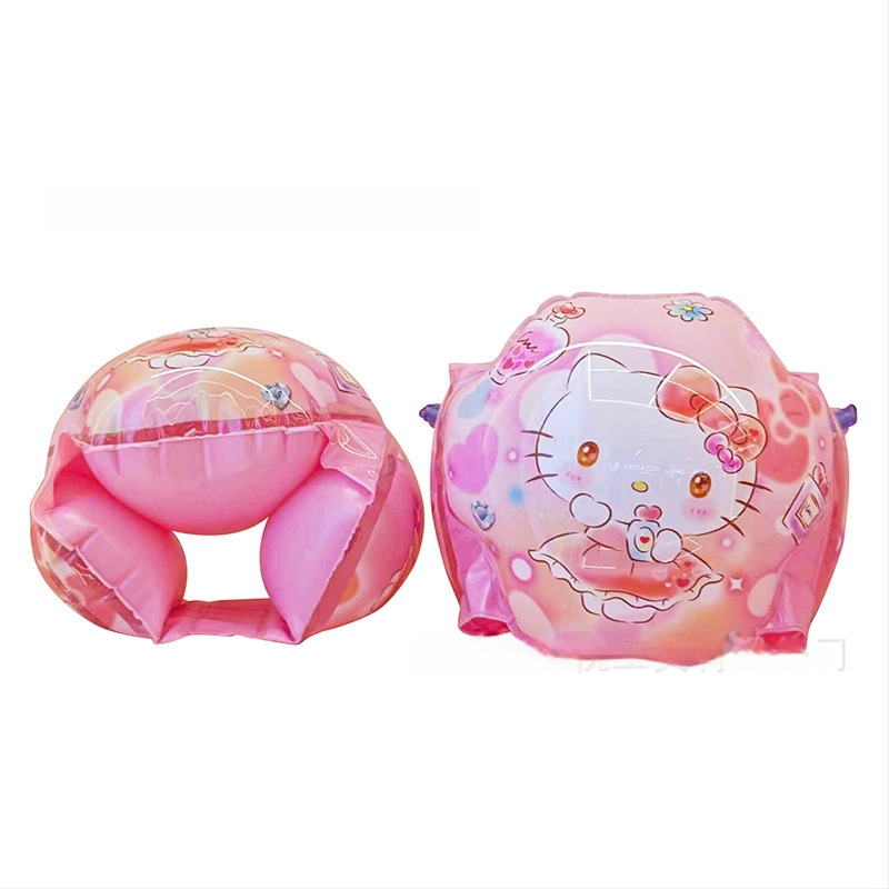 Bērnu peldēšanas gredzens uz rokas ar karikatūru drukāšanu, videi draudzīgs PVC, 0.21 mm biezums, manuāla piepumpēšana