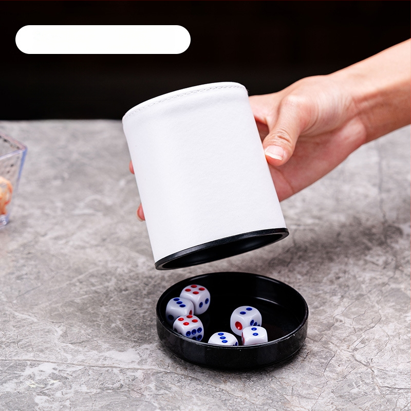 Set zaruri cu cupe din piele, colțuri rotunde, origine Zhejiang, 100 buc.