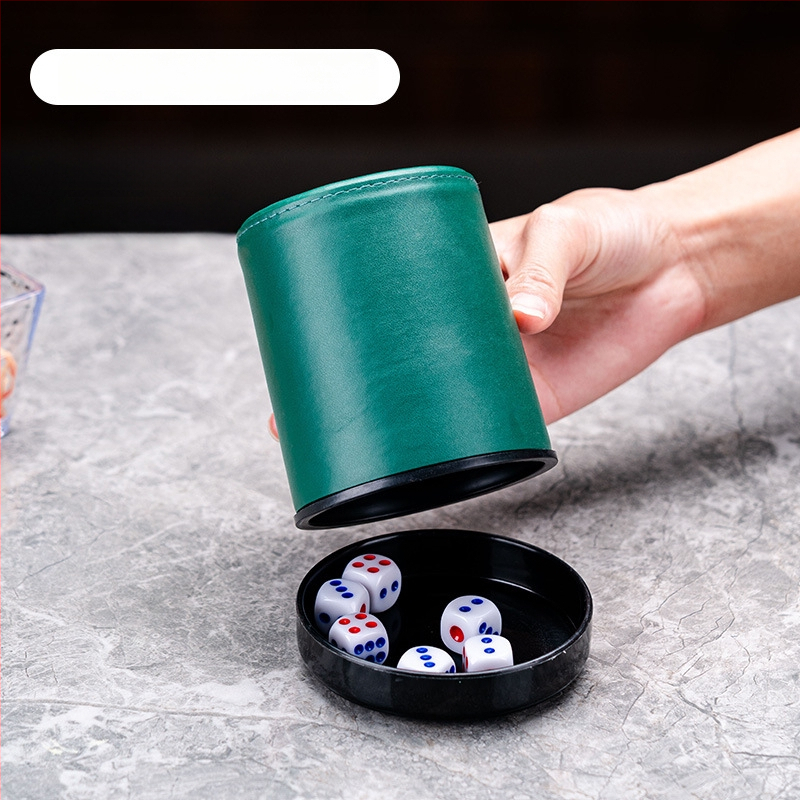 Set zaruri cu cupe din piele, colțuri rotunde, origine Zhejiang, 100 buc.