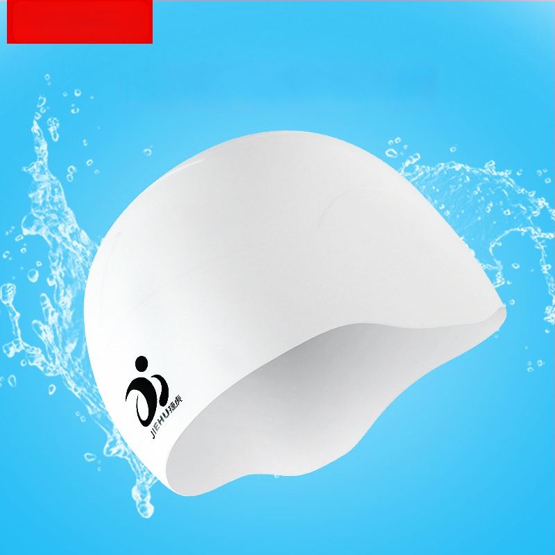 Jettiger silikona plaukšanas cepure garām matiem, abiem dzimumiem – komplekts ar brilles, pieaugušajiem, vienkrāsu raksts, ūdensizturīga
