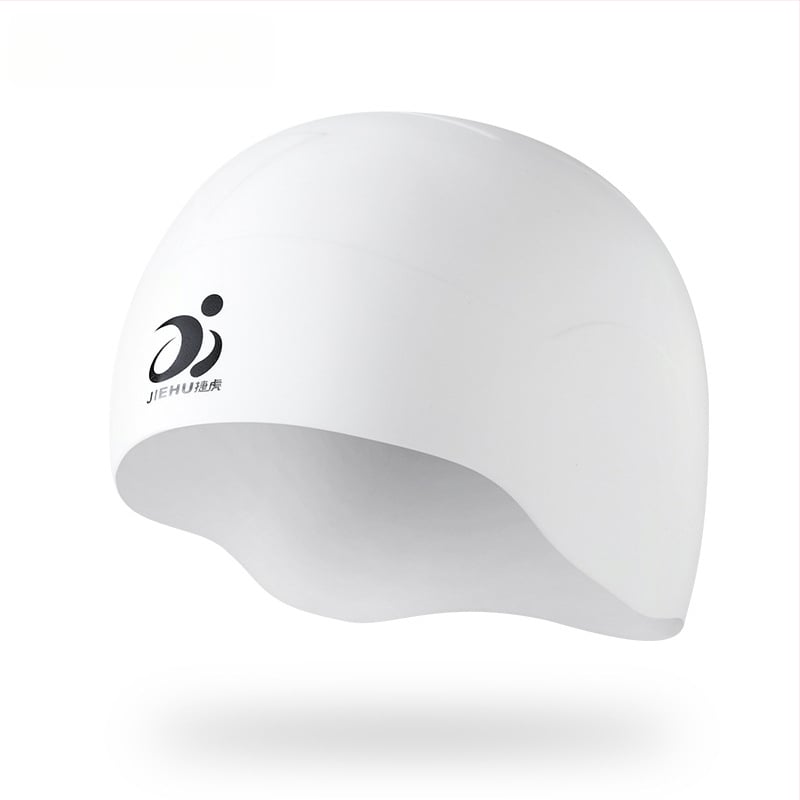 Jettiger silikona plaukšanas cepure garām matiem, abiem dzimumiem – komplekts ar brilles, pieaugušajiem, vienkrāsu raksts, ūdensizturīga