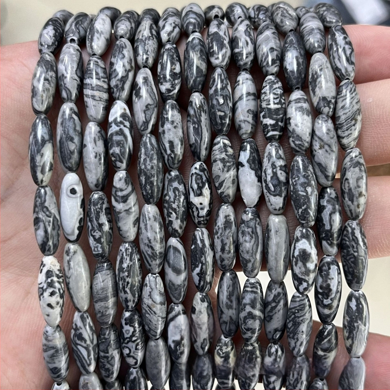 6x16 mm rižaste perle od agat i aventurina, cilindrične perle, slobodne perle, poluproizvodi za DIY ogrlice