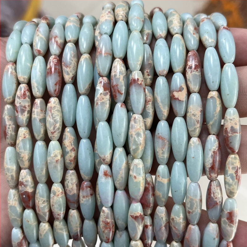6x16 mm rižaste perle od agat i aventurina, cilindrične perle, slobodne perle, poluproizvodi za DIY ogrlice