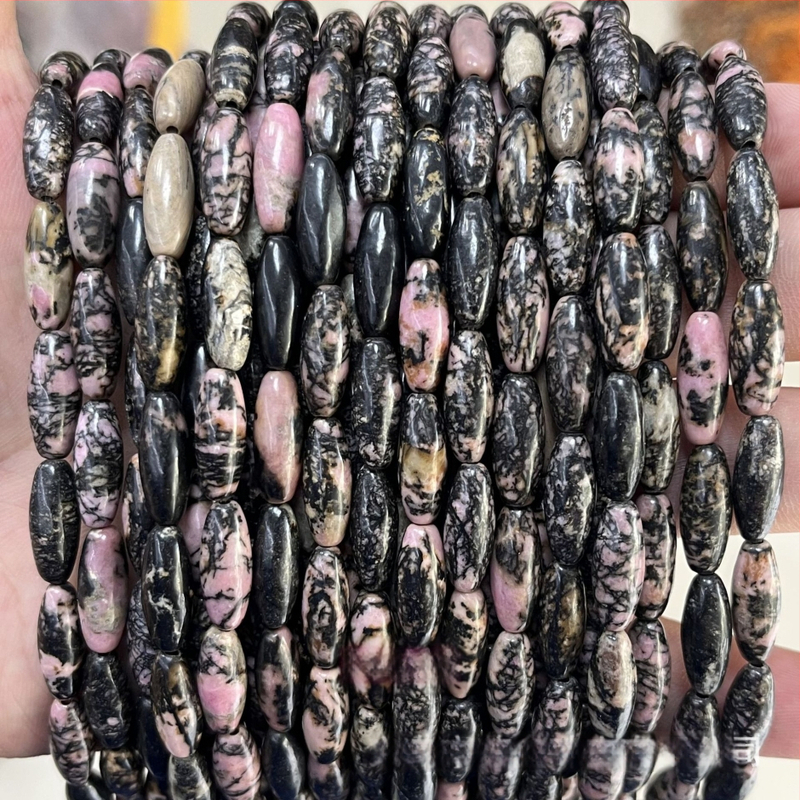 6x16 mm rižaste perle od agat i aventurina, cilindrične perle, slobodne perle, poluproizvodi za DIY ogrlice