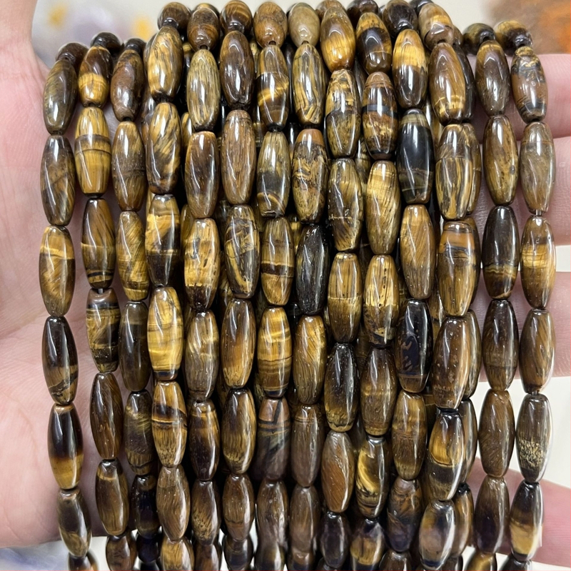 6x16 mm rižaste perle od agat i aventurina, cilindrične perle, slobodne perle, poluproizvodi za DIY ogrlice