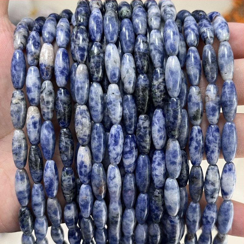6x16 mm rižaste perle od agat i aventurina, cilindrične perle, slobodne perle, poluproizvodi za DIY ogrlice