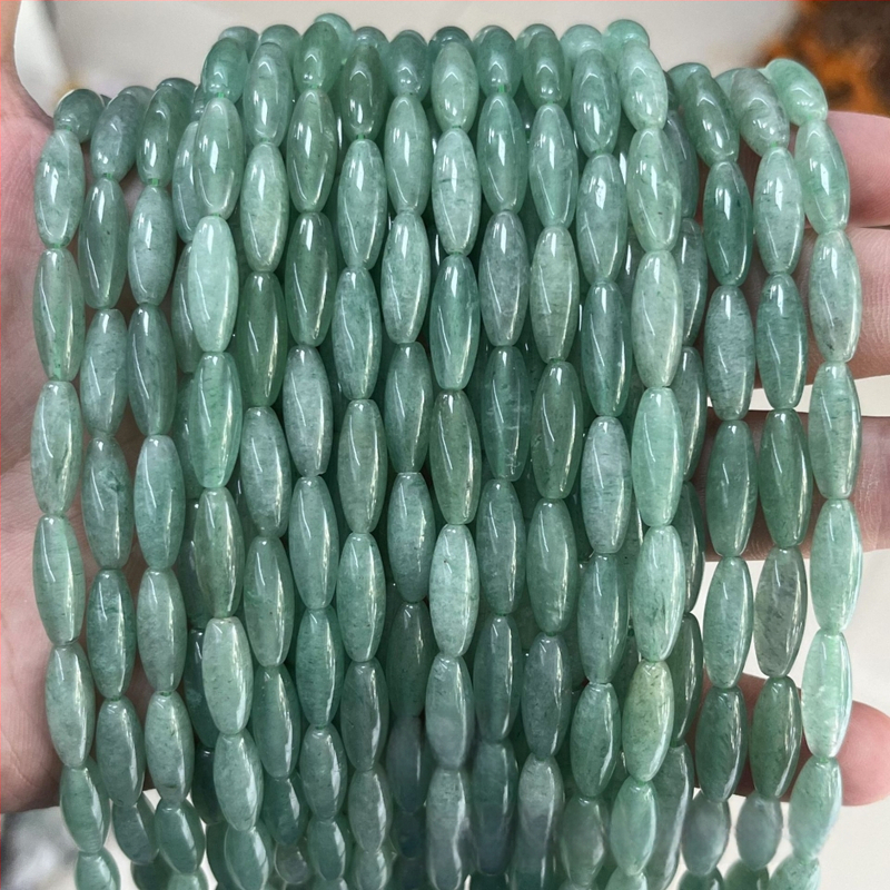 6x16 mm rižaste perle od agat i aventurina, cilindrične perle, slobodne perle, poluproizvodi za DIY ogrlice