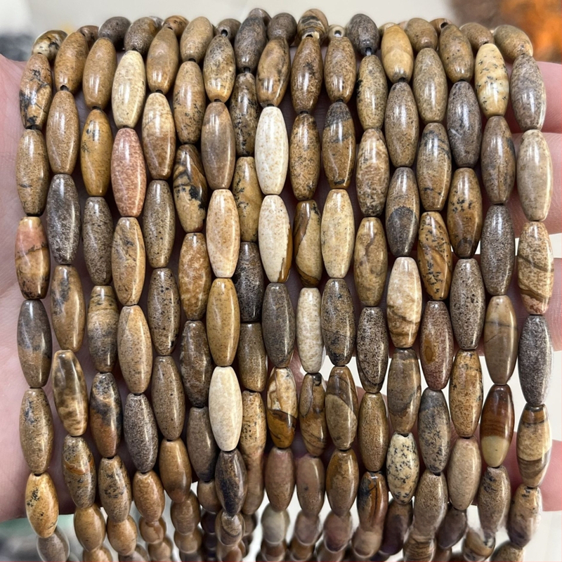 6x16 mm rižaste perle od agat i aventurina, cilindrične perle, slobodne perle, poluproizvodi za DIY ogrlice